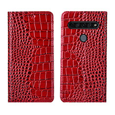 Coque Portefeuille Livre Cuir Etui Clapet L03 pour LG K41S Rouge