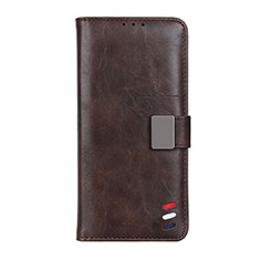 Coque Portefeuille Livre Cuir Etui Clapet L03 pour LG K92 5G Marron