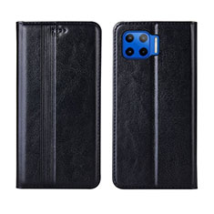 Coque Portefeuille Livre Cuir Etui Clapet L03 pour Motorola Moto One 5G Noir