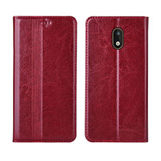 Coque Portefeuille Livre Cuir Etui Clapet L03 pour Nokia 1.3 Rouge