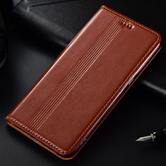 Coque Portefeuille Livre Cuir Etui Clapet L03 pour Nokia 4.2 Brun Clair