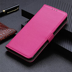 Coque Portefeuille Livre Cuir Etui Clapet L03 pour Oppo A33 Rose Rouge