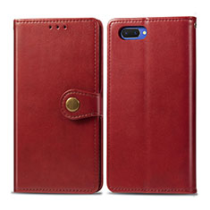 Coque Portefeuille Livre Cuir Etui Clapet L03 pour Oppo A5 Rouge