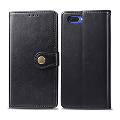 Coque Portefeuille Livre Cuir Etui Clapet L03 pour Oppo AX5 Noir