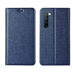 Coque Portefeuille Livre Cuir Etui Clapet L03 pour Oppo F15 Bleu