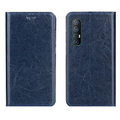 Coque Portefeuille Livre Cuir Etui Clapet L03 pour Oppo Find X2 Neo Bleu