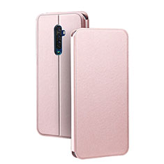 Coque Portefeuille Livre Cuir Etui Clapet L03 pour Oppo Reno2 Or Rose