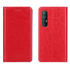 Coque Portefeuille Livre Cuir Etui Clapet L03 pour Oppo Reno3 Pro Rouge