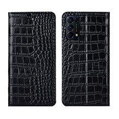 Coque Portefeuille Livre Cuir Etui Clapet L03 pour Oppo Reno5 5G Noir