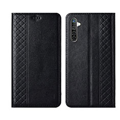 Coque Portefeuille Livre Cuir Etui Clapet L03 pour Realme X2 Noir