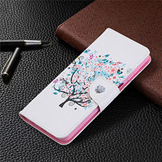 Coque Portefeuille Livre Cuir Etui Clapet L03 pour Samsung Galaxy A12 5G Blanc