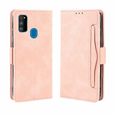 Coque Portefeuille Livre Cuir Etui Clapet L03 pour Samsung Galaxy M30s Rose