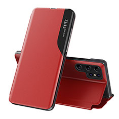 Coque Portefeuille Livre Cuir Etui Clapet L03 pour Samsung Galaxy S24 Ultra 5G Rouge