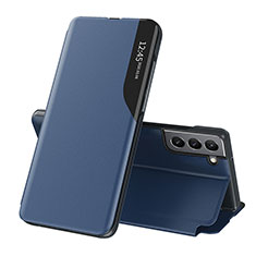 Coque Portefeuille Livre Cuir Etui Clapet L03 pour Samsung Galaxy S25 5G Bleu