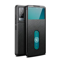 Coque Portefeuille Livre Cuir Etui Clapet L03 pour Vivo X60 5G Noir