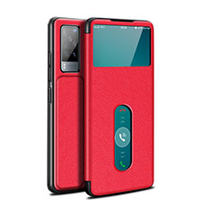 Coque Portefeuille Livre Cuir Etui Clapet L03 pour Vivo X60 5G Rouge