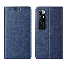 Coque Portefeuille Livre Cuir Etui Clapet L03 pour Xiaomi Mi 10 Ultra Bleu