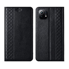 Coque Portefeuille Livre Cuir Etui Clapet L03 pour Xiaomi Mi 11 Lite 5G NE Noir