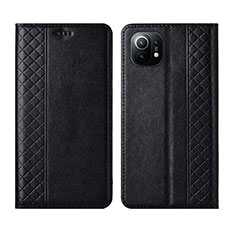 Coque Portefeuille Livre Cuir Etui Clapet L03 pour Xiaomi Mi 11 Lite 5G Noir