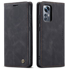 Coque Portefeuille Livre Cuir Etui Clapet L03 pour Xiaomi Mi 12X 5G Noir