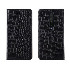 Coque Portefeuille Livre Cuir Etui Clapet L03 pour Xiaomi Poco X2 Noir