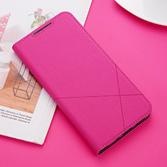 Coque Portefeuille Livre Cuir Etui Clapet L03 pour Xiaomi Redmi 8 Rose Rouge