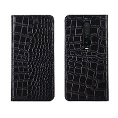 Coque Portefeuille Livre Cuir Etui Clapet L03 pour Xiaomi Redmi K30 5G Noir