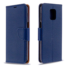 Coque Portefeuille Livre Cuir Etui Clapet L03 pour Xiaomi Redmi Note 9 Pro Max Bleu