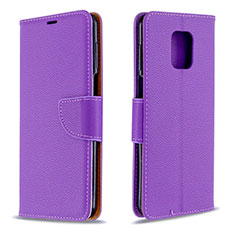 Coque Portefeuille Livre Cuir Etui Clapet L03 pour Xiaomi Redmi Note 9S Violet