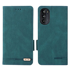 Coque Portefeuille Livre Cuir Etui Clapet L03Z pour Motorola Moto Edge (2022) 5G Vert