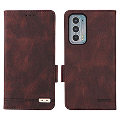 Coque Portefeuille Livre Cuir Etui Clapet L03Z pour Motorola Moto Edge Lite 5G Marron