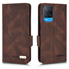 Coque Portefeuille Livre Cuir Etui Clapet L03Z pour Oppo A54 4G Marron