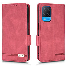 Coque Portefeuille Livre Cuir Etui Clapet L03Z pour Oppo A54 4G Rouge