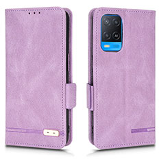 Coque Portefeuille Livre Cuir Etui Clapet L03Z pour Oppo A54 4G Violet