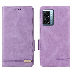 Coque Portefeuille Livre Cuir Etui Clapet L03Z pour Oppo K10 5G India Violet