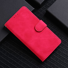 Coque Portefeuille Livre Cuir Etui Clapet L03Z pour Realme C21Y Rose Rouge