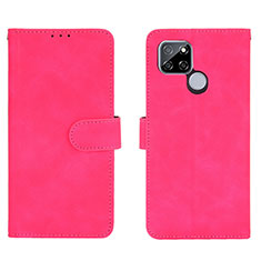 Coque Portefeuille Livre Cuir Etui Clapet L03Z pour Realme Q2i 5G Rose Rouge