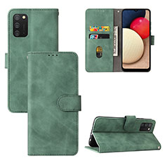 Coque Portefeuille Livre Cuir Etui Clapet L03Z pour Samsung Galaxy A02s Vert