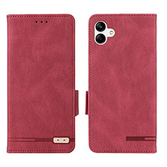 Coque Portefeuille Livre Cuir Etui Clapet L03Z pour Samsung Galaxy A04E Rouge