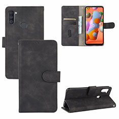 Coque Portefeuille Livre Cuir Etui Clapet L03Z pour Samsung Galaxy A11 Noir