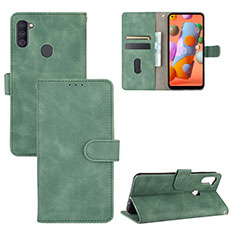 Coque Portefeuille Livre Cuir Etui Clapet L03Z pour Samsung Galaxy A11 Vert