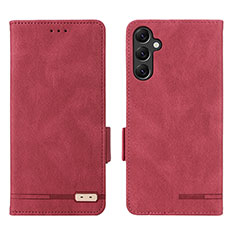 Coque Portefeuille Livre Cuir Etui Clapet L03Z pour Samsung Galaxy A14 4G Rouge