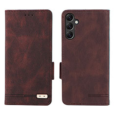 Coque Portefeuille Livre Cuir Etui Clapet L03Z pour Samsung Galaxy A14 5G Marron