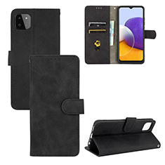 Coque Portefeuille Livre Cuir Etui Clapet L03Z pour Samsung Galaxy A22 5G Noir