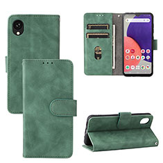 Coque Portefeuille Livre Cuir Etui Clapet L03Z pour Samsung Galaxy A22 5G SC-56B Vert