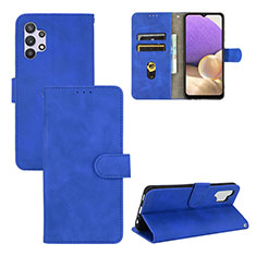 Coque Portefeuille Livre Cuir Etui Clapet L03Z pour Samsung Galaxy A32 5G Bleu