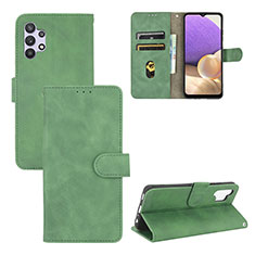 Coque Portefeuille Livre Cuir Etui Clapet L03Z pour Samsung Galaxy A32 5G Vert