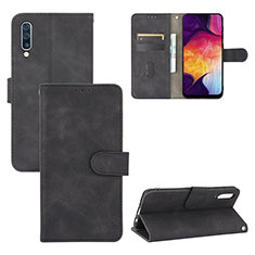 Coque Portefeuille Livre Cuir Etui Clapet L03Z pour Samsung Galaxy A50S Noir