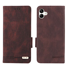 Coque Portefeuille Livre Cuir Etui Clapet L03Z pour Samsung Galaxy F04 Marron