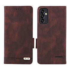 Coque Portefeuille Livre Cuir Etui Clapet L03Z pour Samsung Galaxy F13 4G Marron